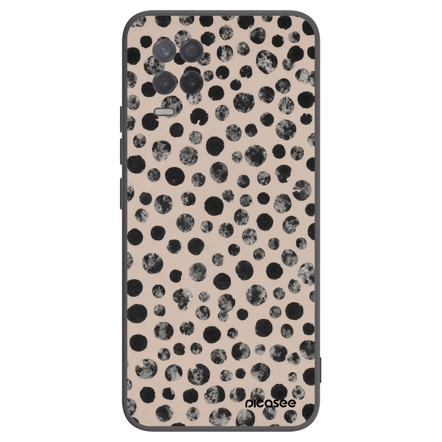 Picasee fekete szilikon tok az alábbi mobiltelefonokra Realme 8 5G - Dots
