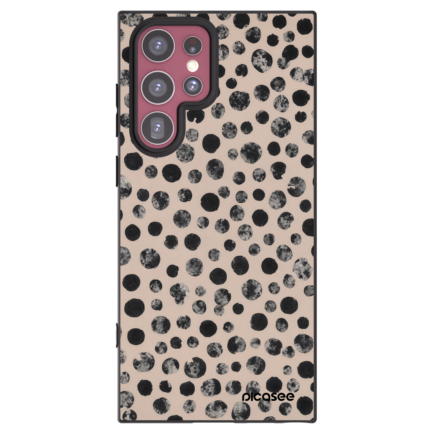 Picasee fekete szilikon tok az alábbi mobiltelefonokra Samsung Galaxy S22 Ultra 5G - Dots