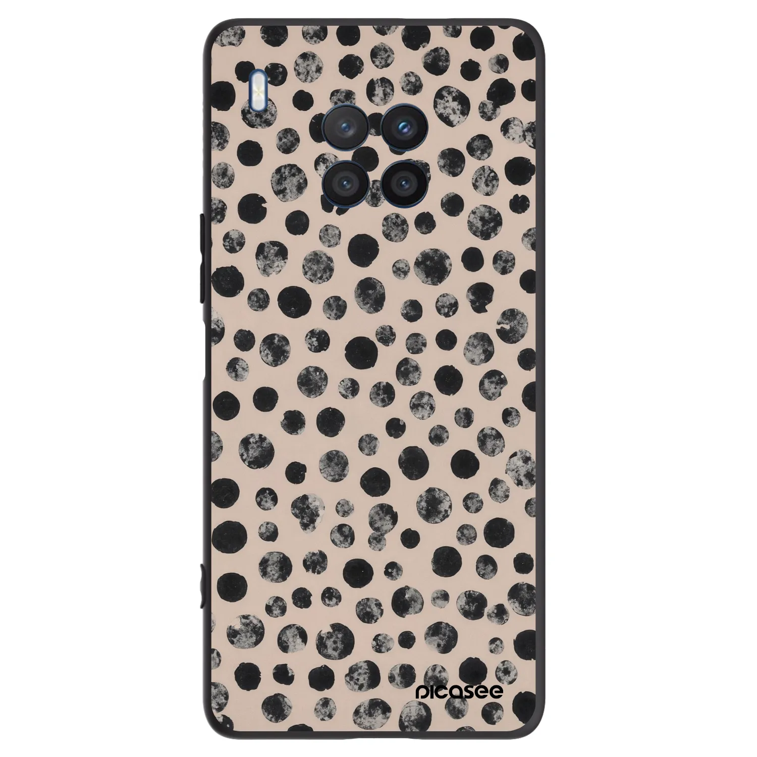 Picasee fekete szilikon tok az alábbi mobiltelefonokra Honor 50 Lite - Dots