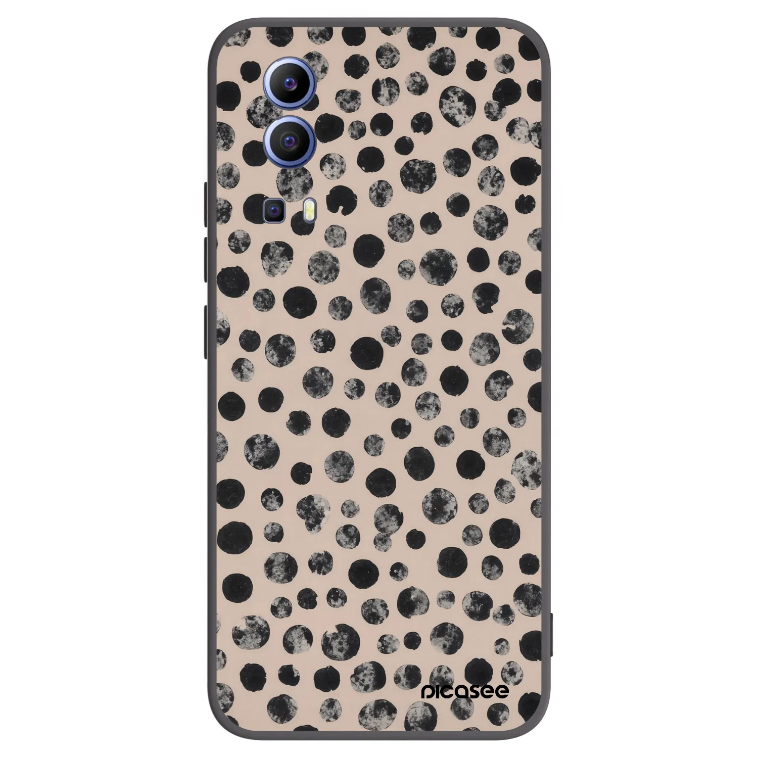 Picasee fekete szilikon tok az alábbi mobiltelefonokra Vivo Y52 5G - Dots