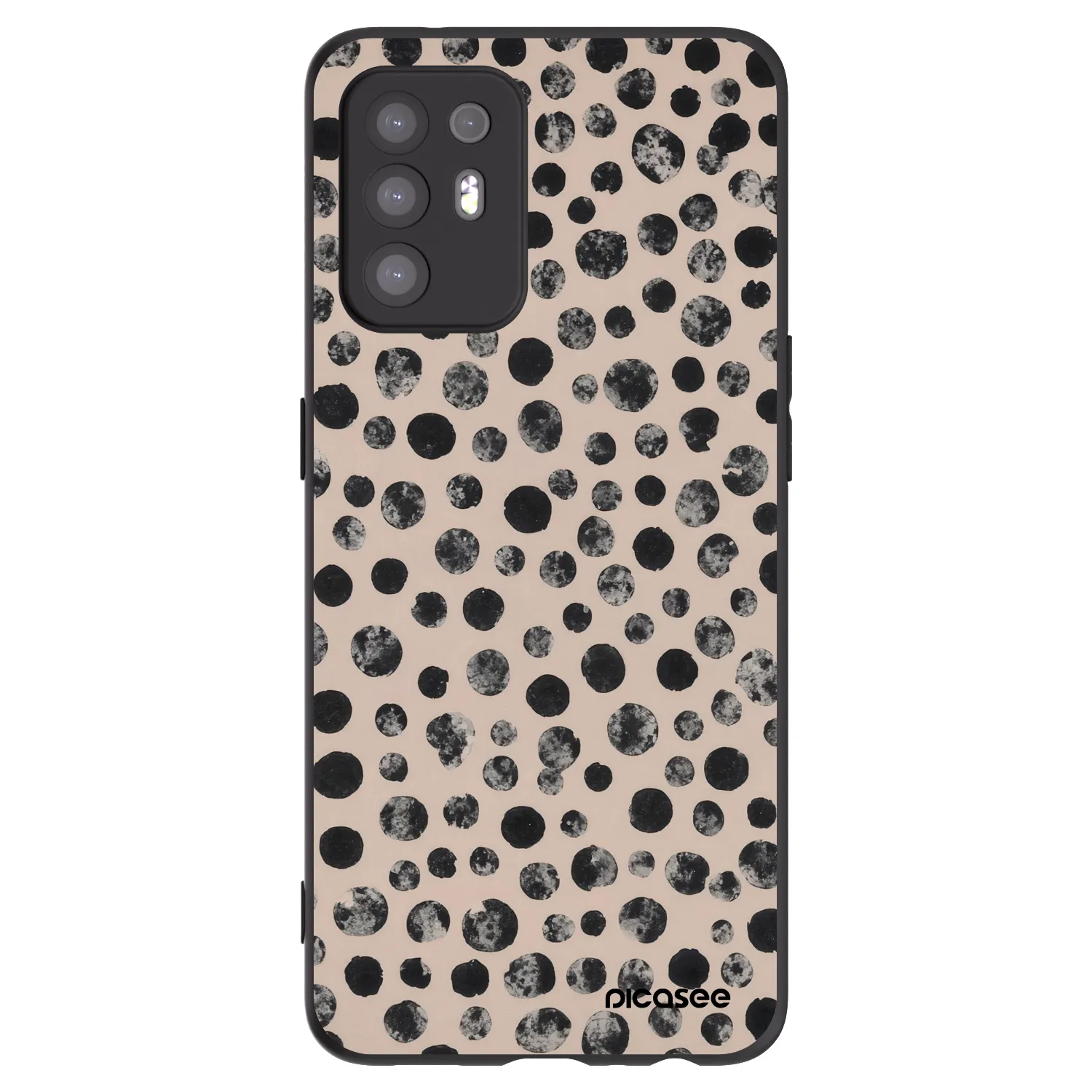Picasee fekete szilikon tok az alábbi mobiltelefonokra OPPO A94 5G - Dots