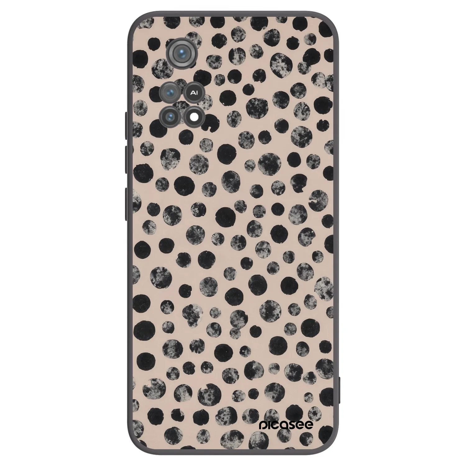 Picasee fekete szilikon tok az alábbi mobiltelefonokra Xiaomi Poco M4 Pro - Dots