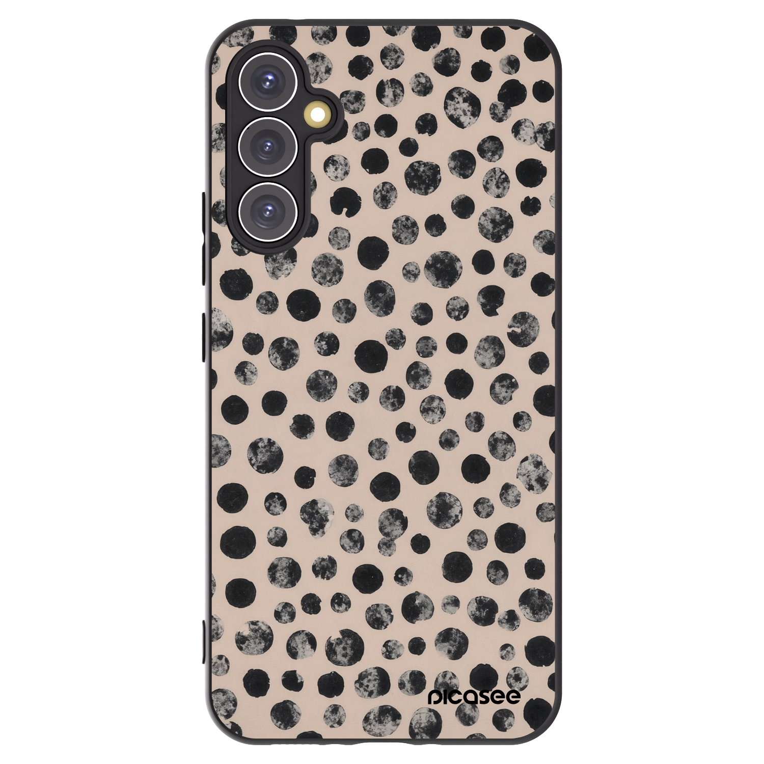 Picasee fekete szilikon tok az alábbi mobiltelefonokra Samsung Galaxy A34 5G A346B - Dots