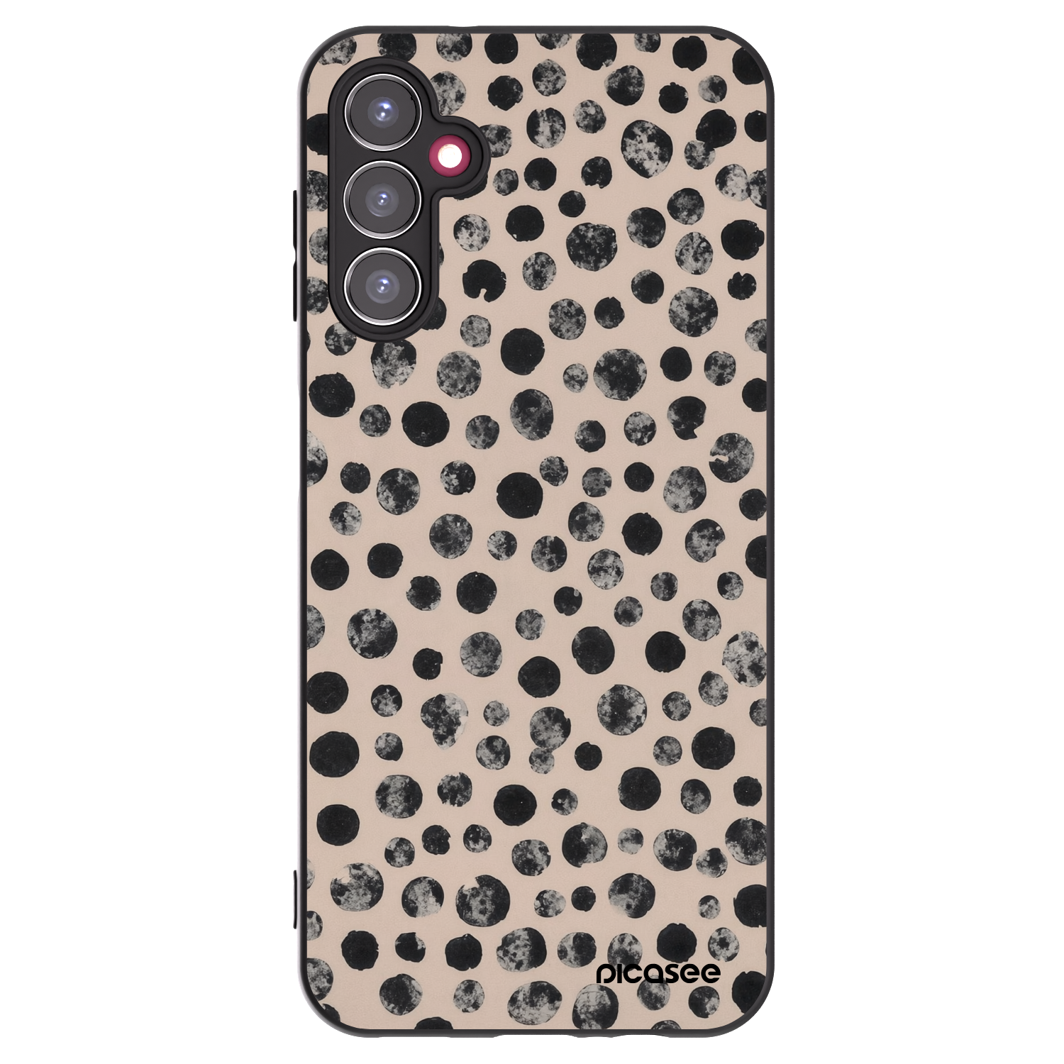 Picasee fekete szilikon tok az alábbi mobiltelefonokra Samsung Galaxy A14 4G A145R - Dots