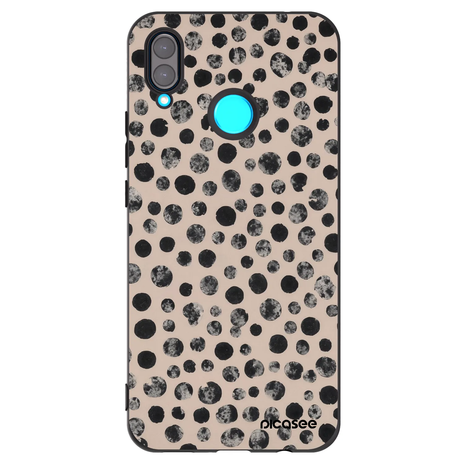 Picasee fekete szilikon tok az alábbi mobiltelefonokra Huawei Nova 3 - Dots