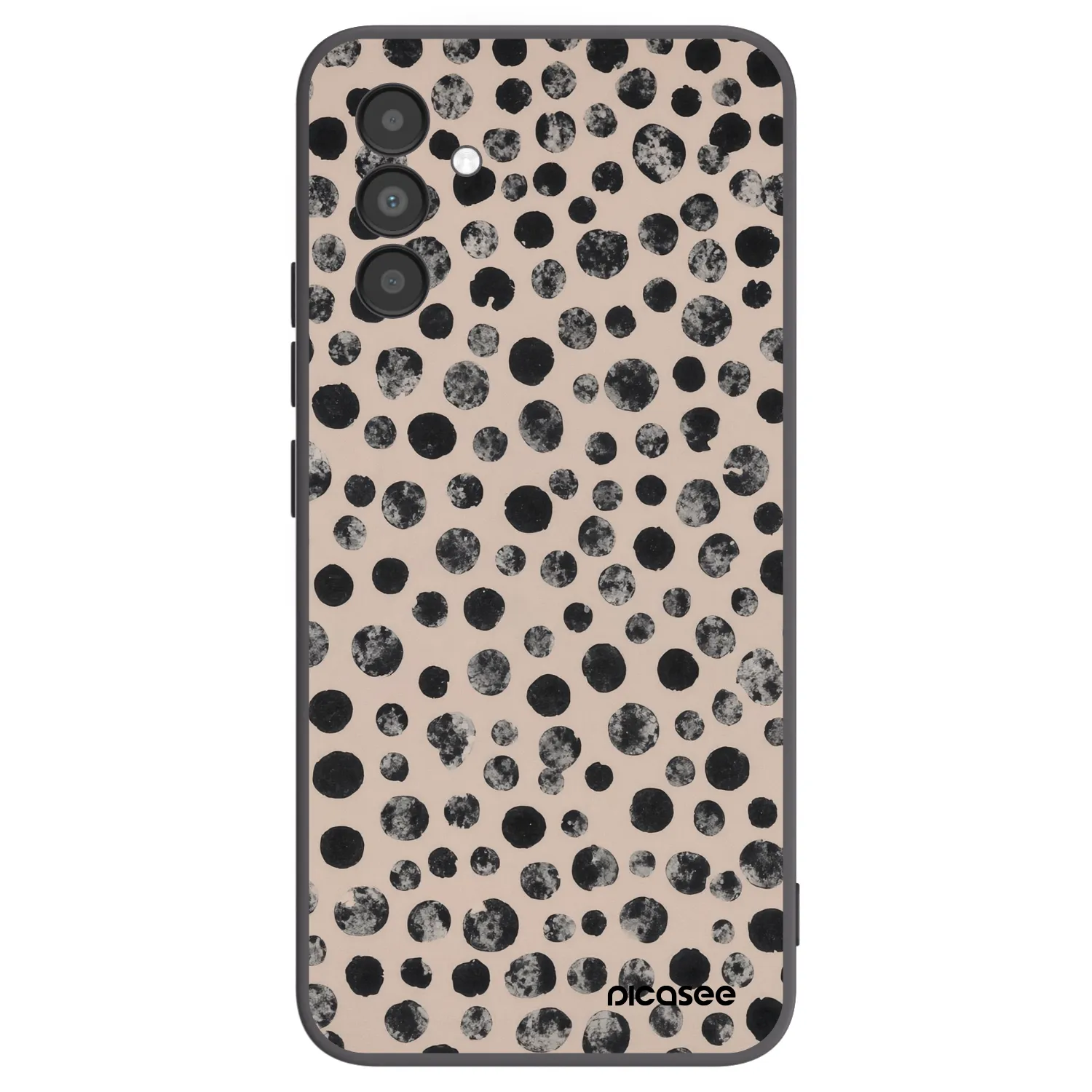 Picasee fekete szilikon tok az alábbi mobiltelefonokra Samsung Galaxy A04s A047F - Dots