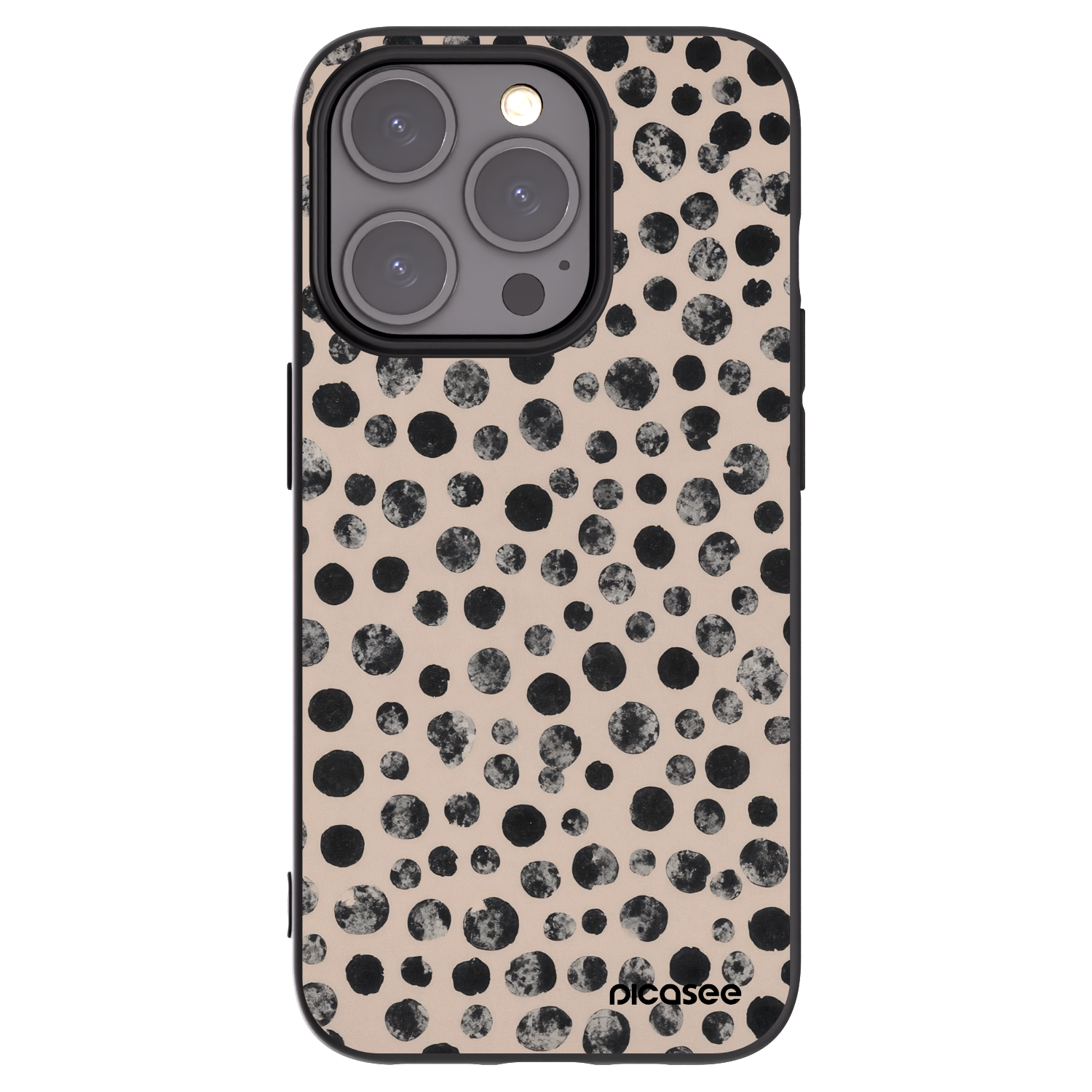 Picasee fekete szilikon tok az alábbi mobiltelefonokra Apple iPhone 15 Pro - Dots