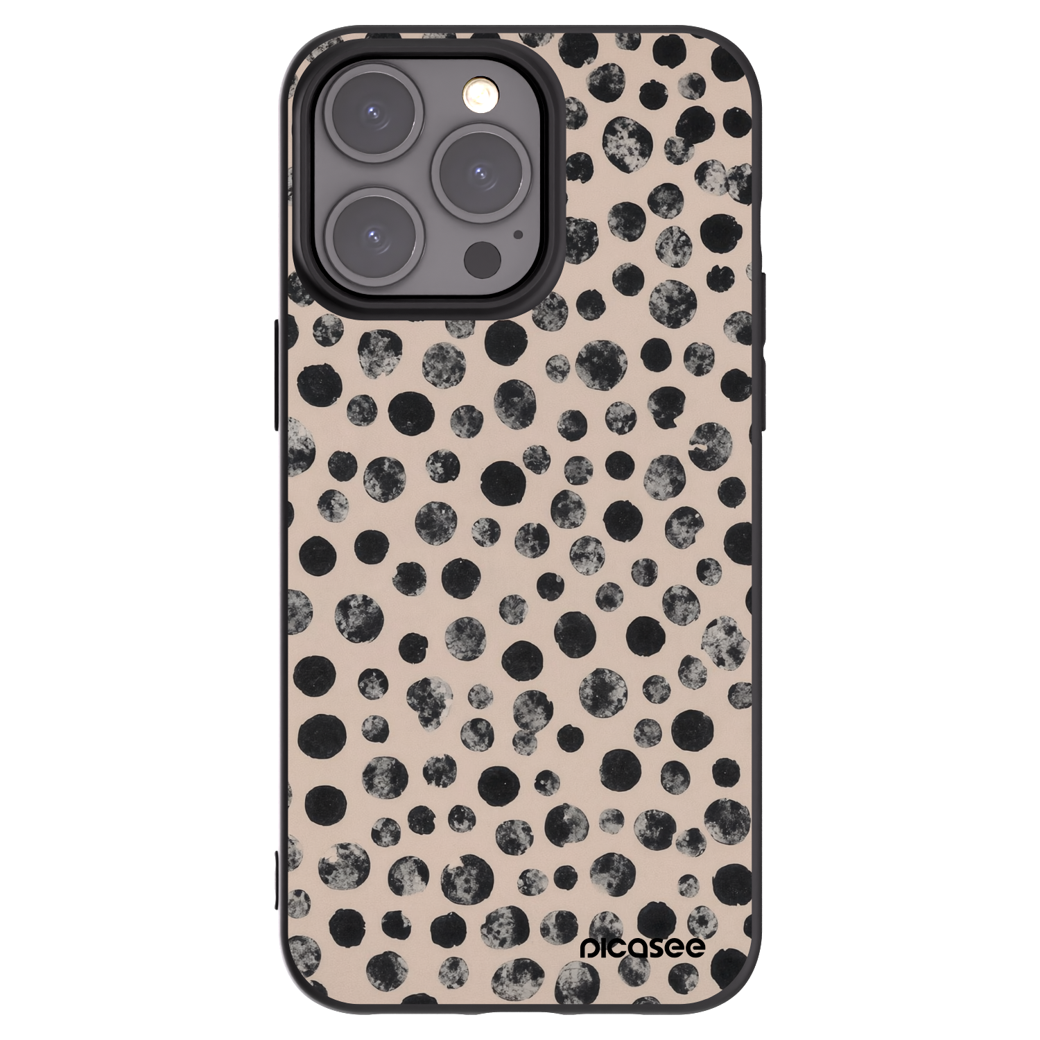 Picasee fekete szilikon tok az alábbi mobiltelefonokra Apple iPhone 15 Pro Max - Dots