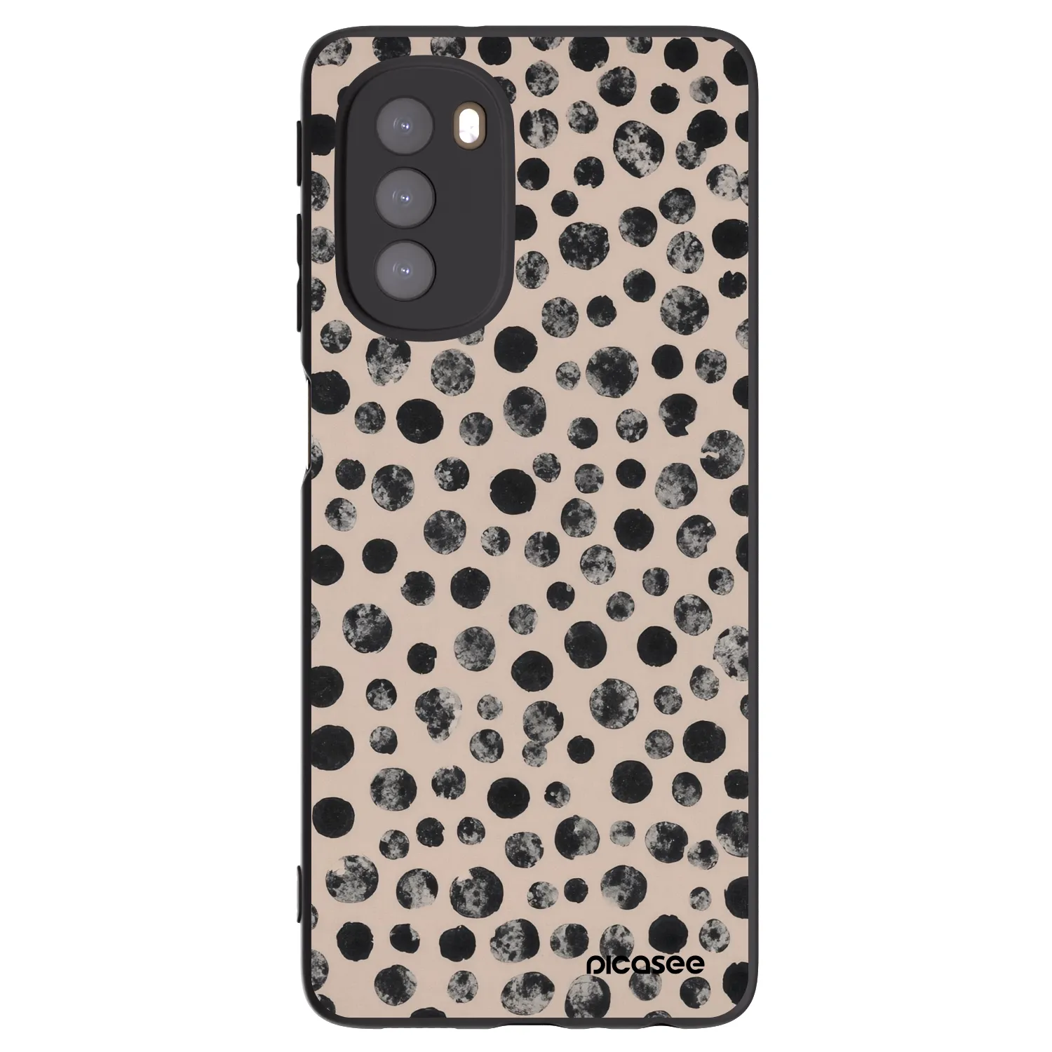 Picasee fekete szilikon tok az alábbi mobiltelefonokra Motorola Moto G51 - Dots