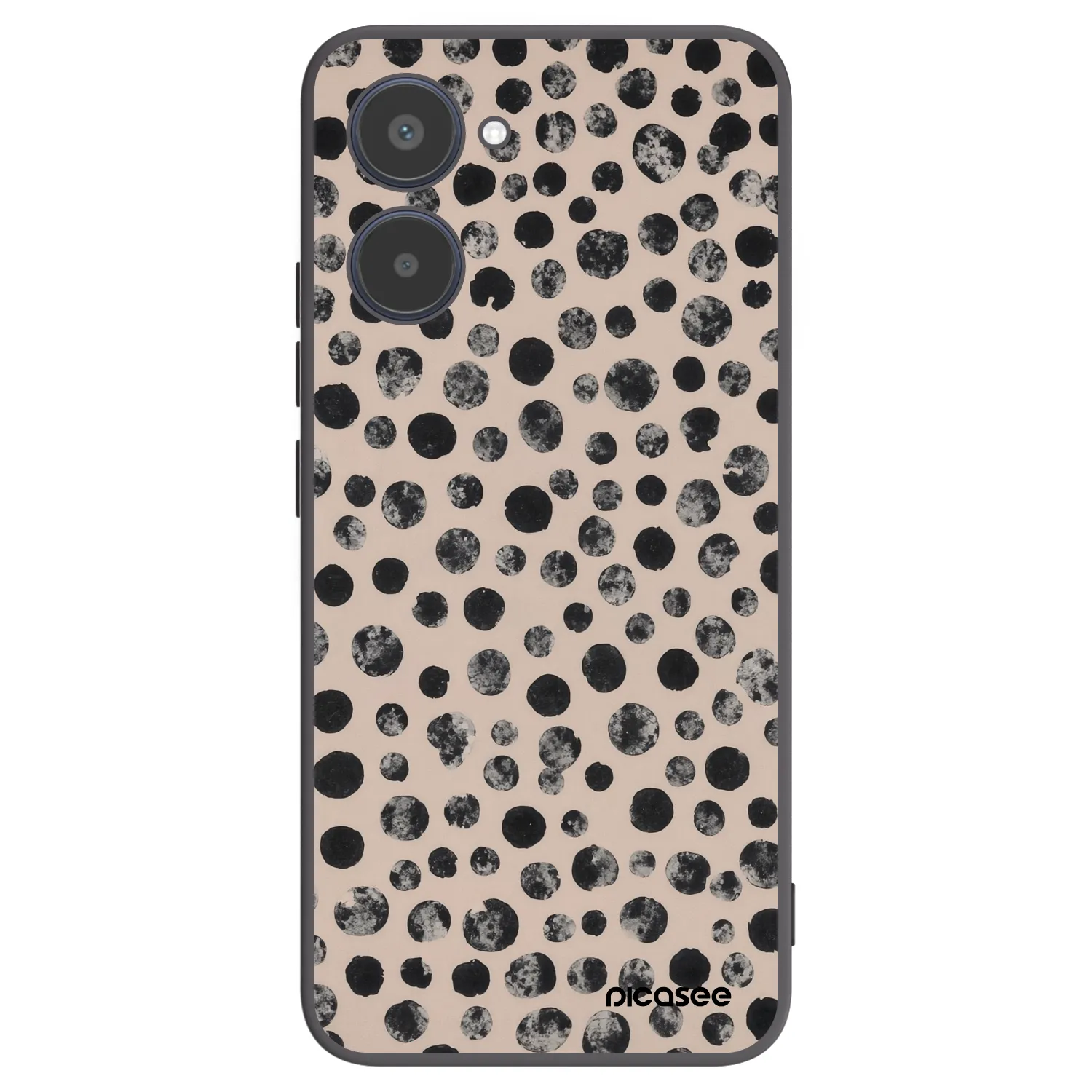 Picasee fekete szilikon tok az alábbi mobiltelefonokra Realme 10 4G - Dots