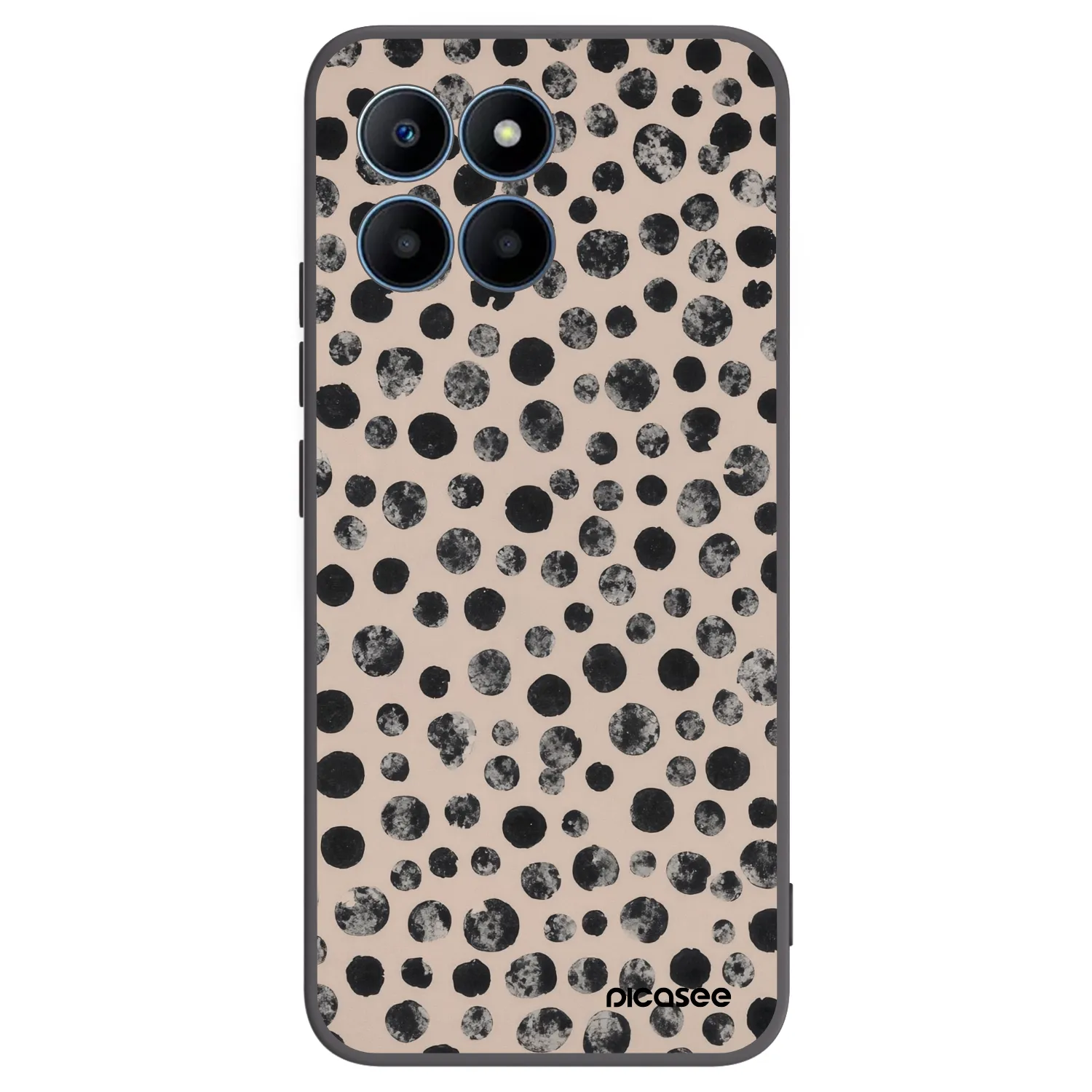 Picasee fekete szilikon tok az alábbi mobiltelefonokra Honor 70 Lite - Dots