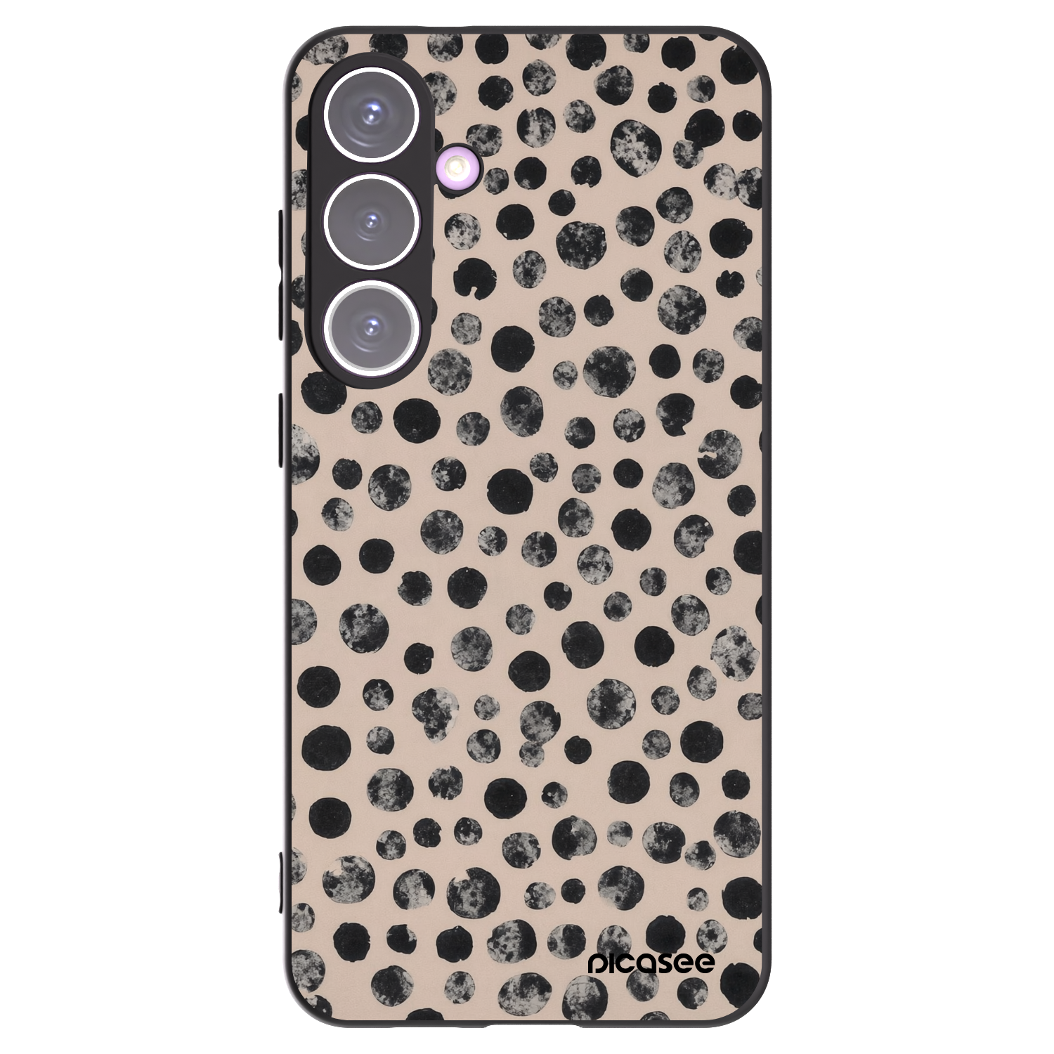Picasee fekete szilikon tok az alábbi mobiltelefonokra Samsung Galaxy S24+ S926B 5G - Dots