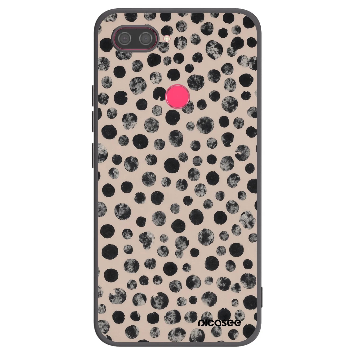 Picasee fekete szilikon tok az alábbi mobiltelefonokra Xiaomi Mi 8 Lite - Dots