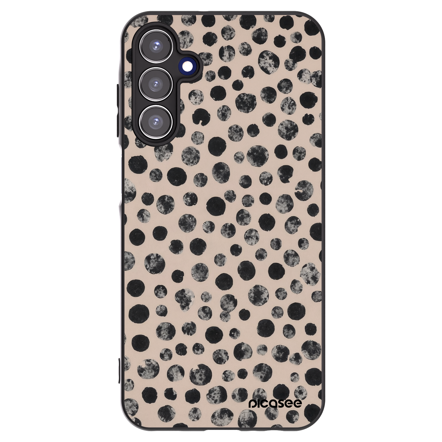 Picasee fekete szilikon tok az alábbi mobiltelefonokra Samsung Galaxy A15 A156B 5G - Dots
