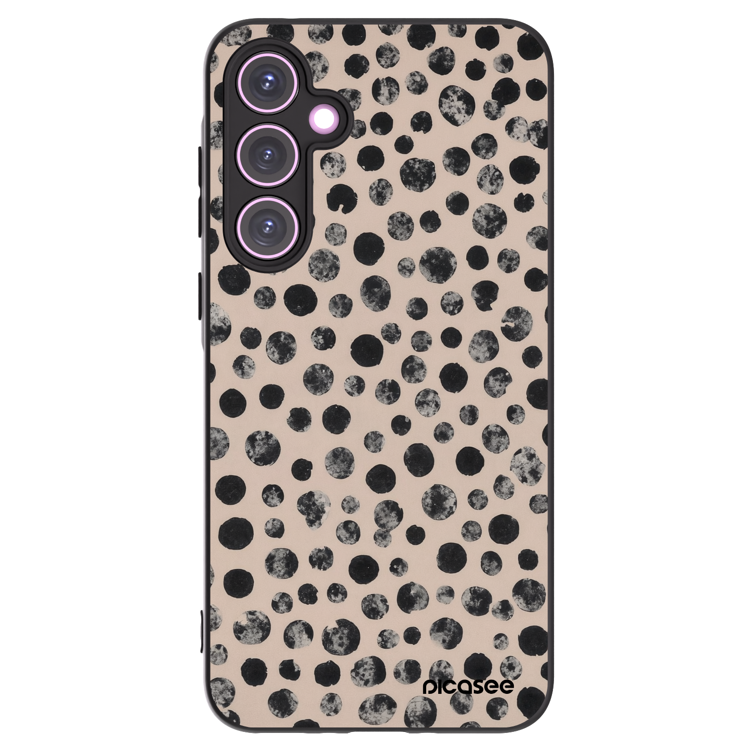 Picasee fekete szilikon tok az alábbi mobiltelefonokra Samsung Galaxy A35 5G A356B - Dots