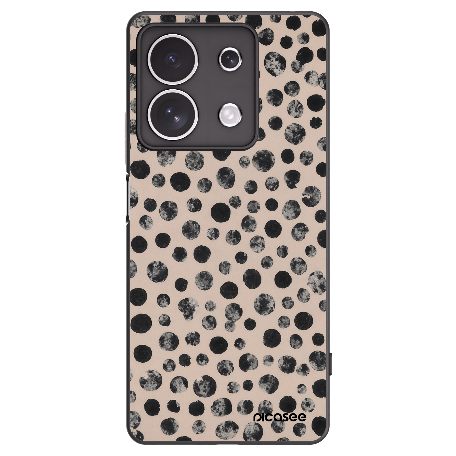 Picasee fekete szilikon tok az alábbi mobiltelefonokra Xiaomi Redmi Note 13 4G - Dots
