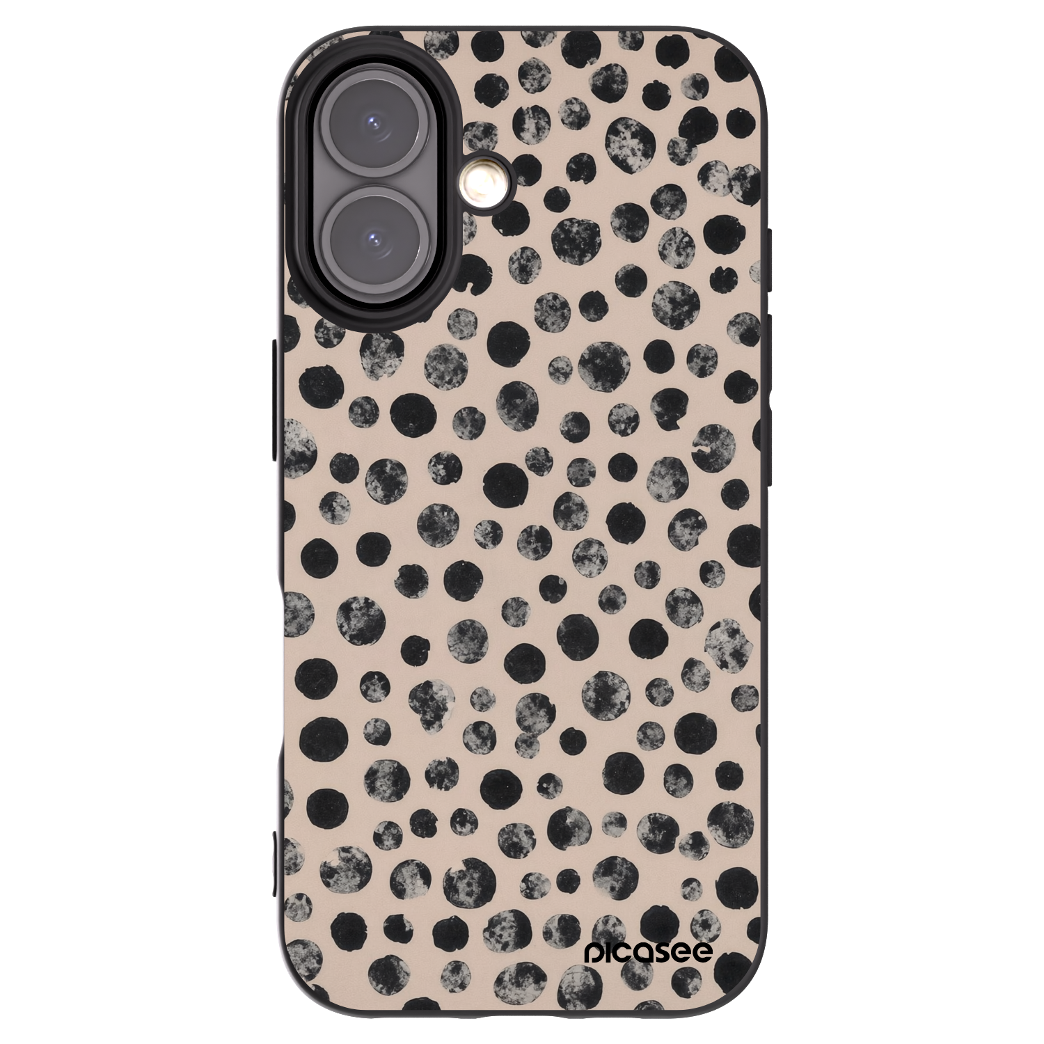 Picasee fekete szilikon tok az alábbi mobiltelefonokra Apple iPhone 16 - Dots