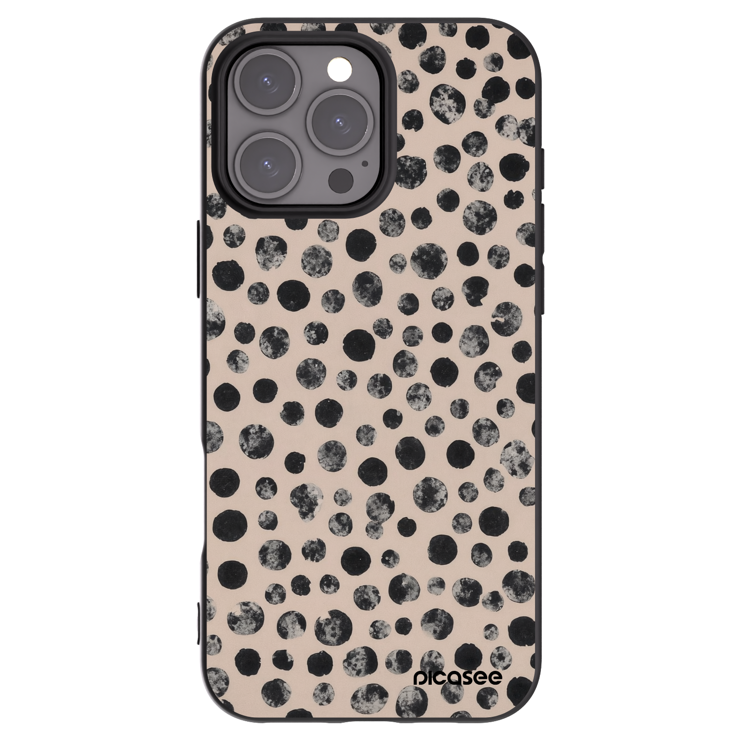 Picasee fekete szilikon tok az alábbi mobiltelefonokra Apple iPhone 16 Pro Max - Dots