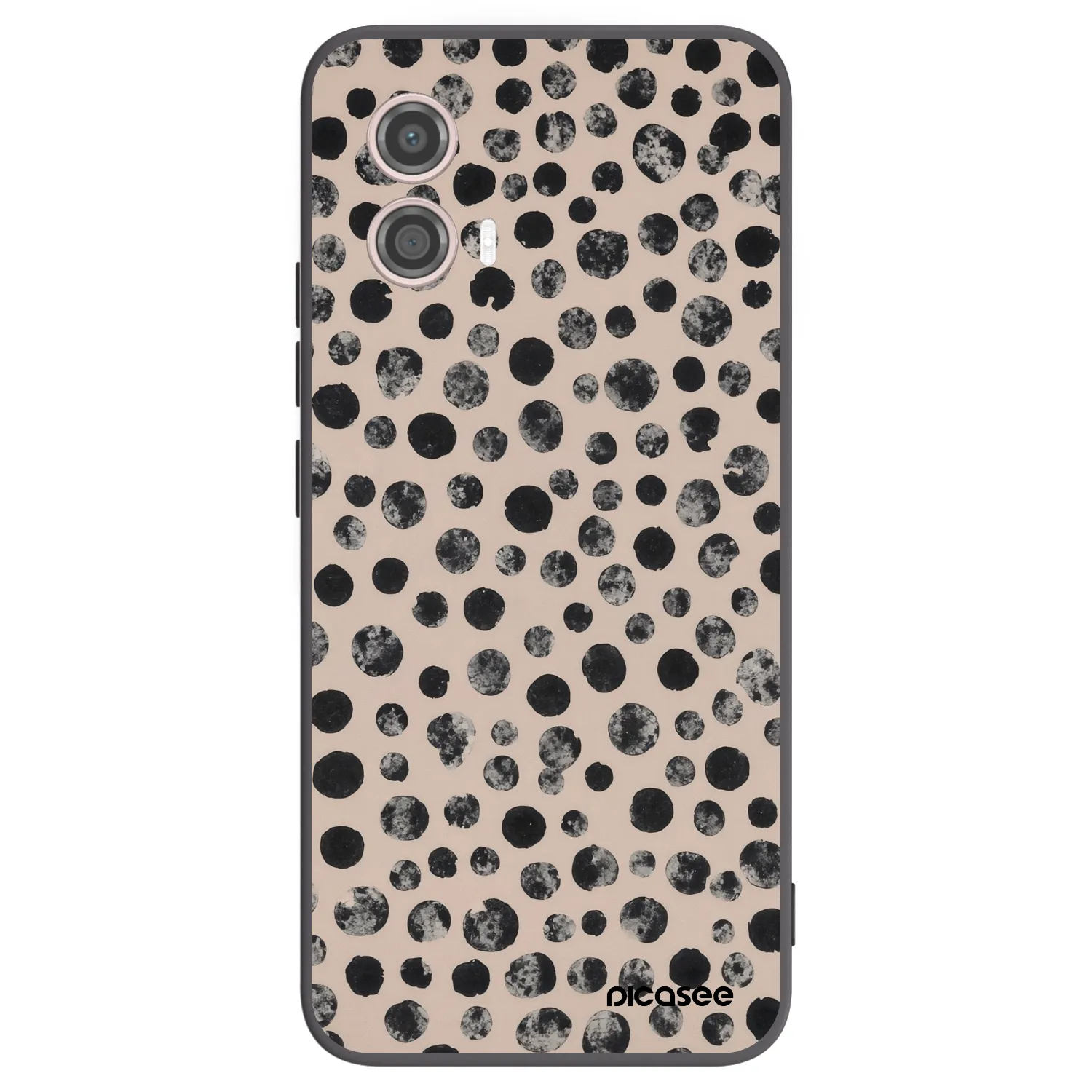 Picasee fekete szilikon tok az alábbi mobiltelefonokra Motorola Moto G53 5G - Dots