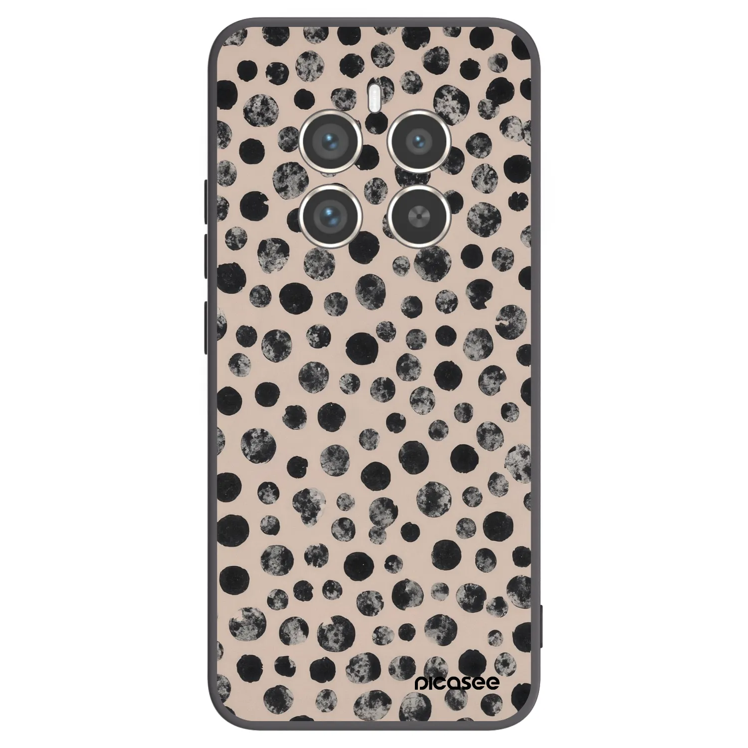 Picasee fekete szilikon tok az alábbi mobiltelefonokra Realme 12 Pro 5G - Dots