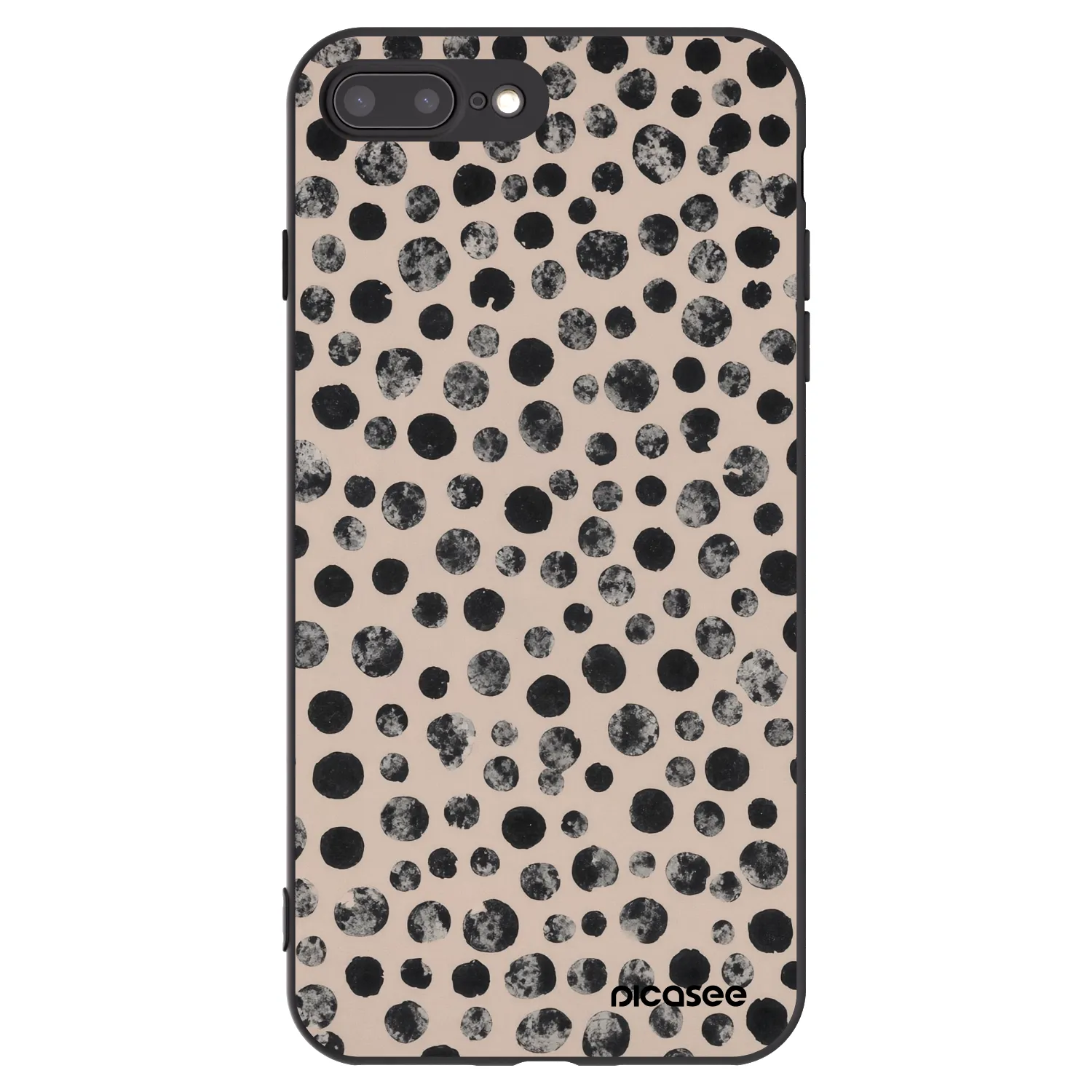 Picasee fekete szilikon tok az alábbi mobiltelefonokra Apple iPhone 8 Plus - Dots
