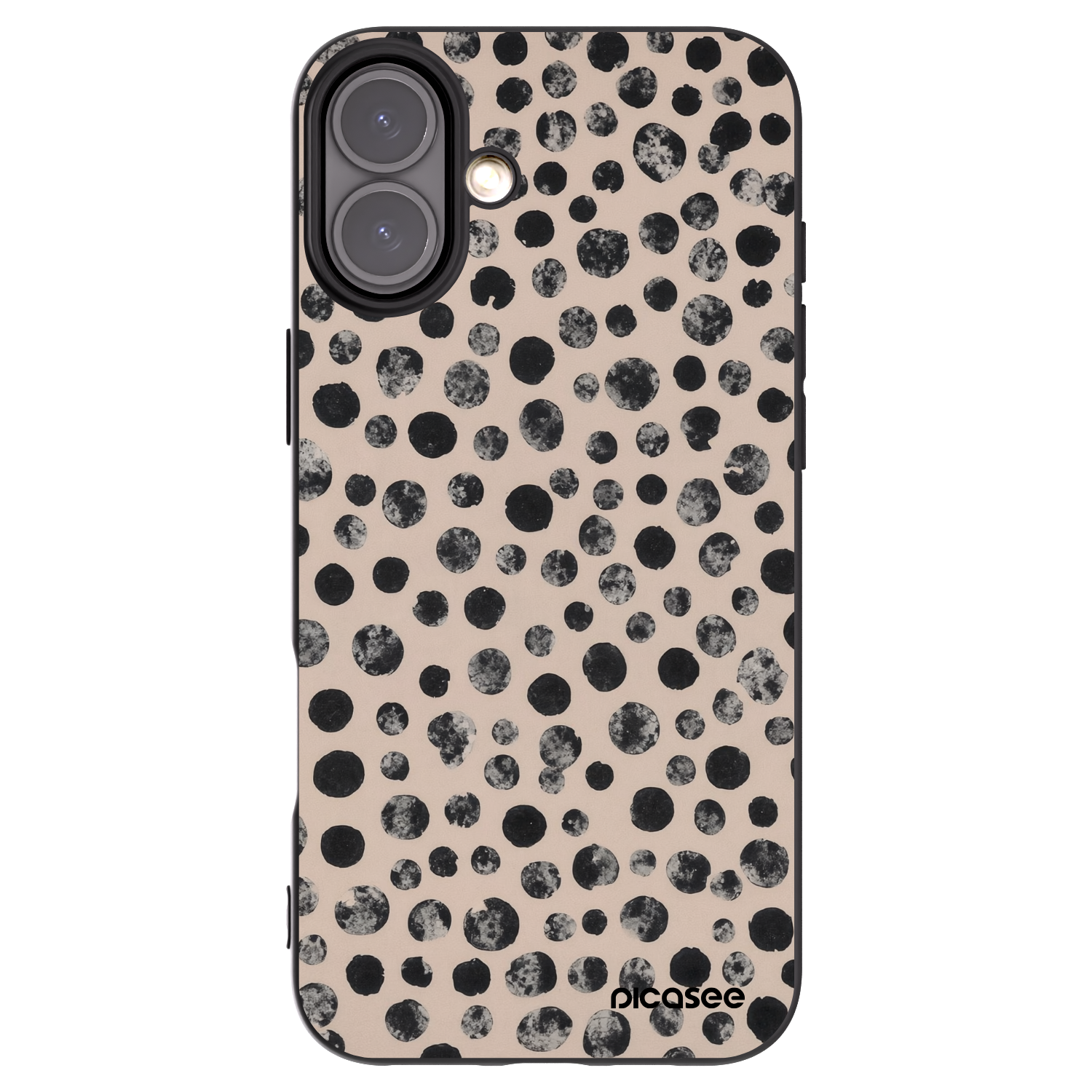 Picasee fekete szilikon tok az alábbi mobiltelefonokra Apple iPhone 16 Plus - Dots