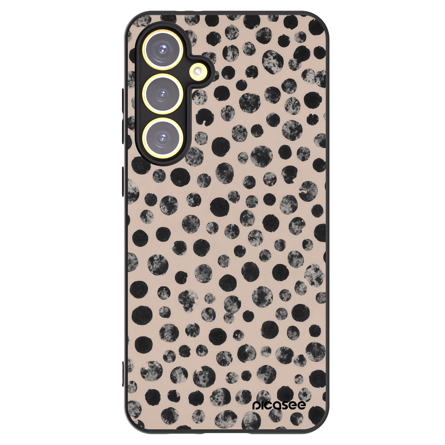 Picasee fekete szilikon tok az alábbi mobiltelefonokra Samsung Galaxy S24 FE S721B - Dots