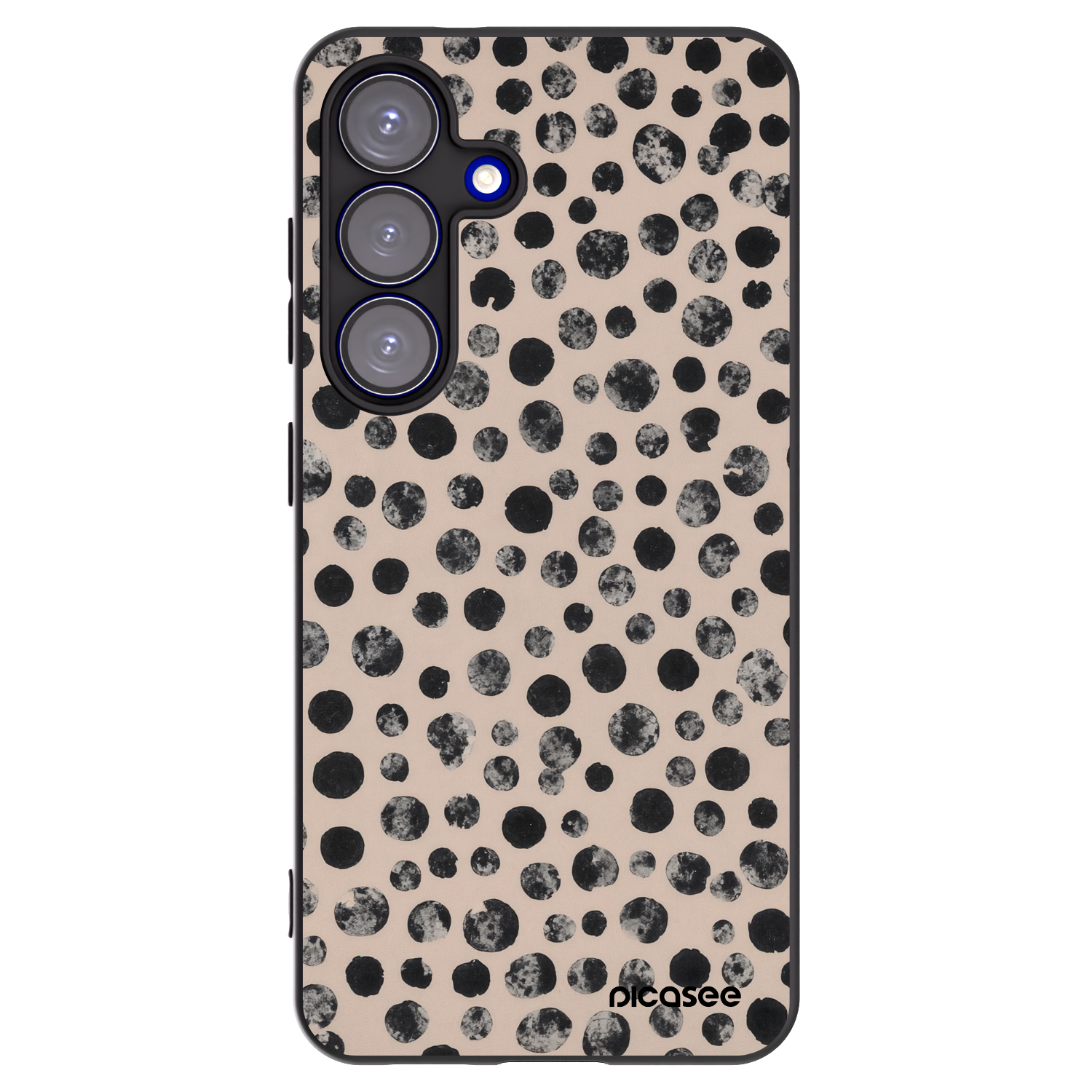 Picasee fekete szilikon tok az alábbi mobiltelefonokra Samsung Galaxy S25 5G - Dots