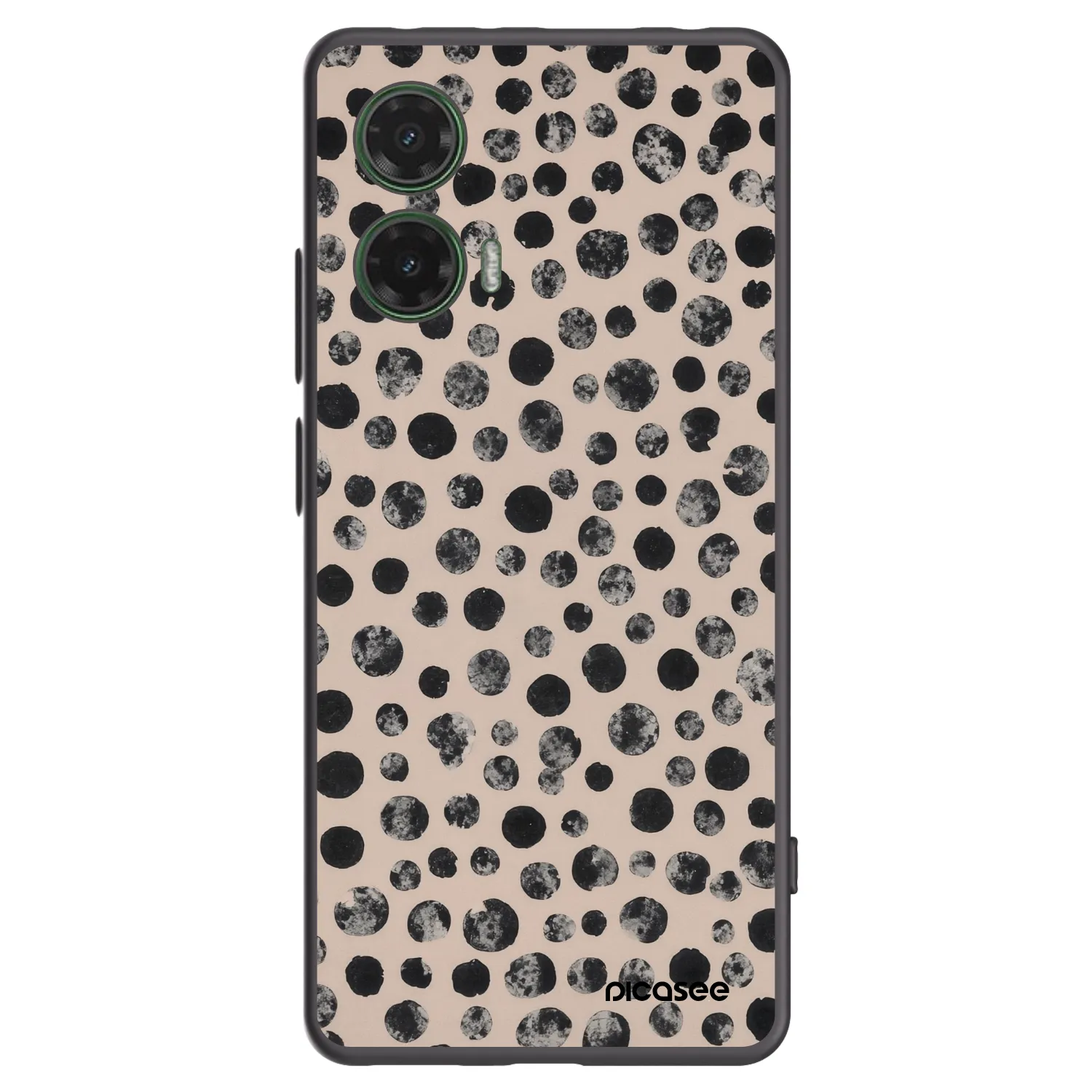 Picasee fekete szilikon tok az alábbi mobiltelefonokra Motorola Moto G35 5G - Dots