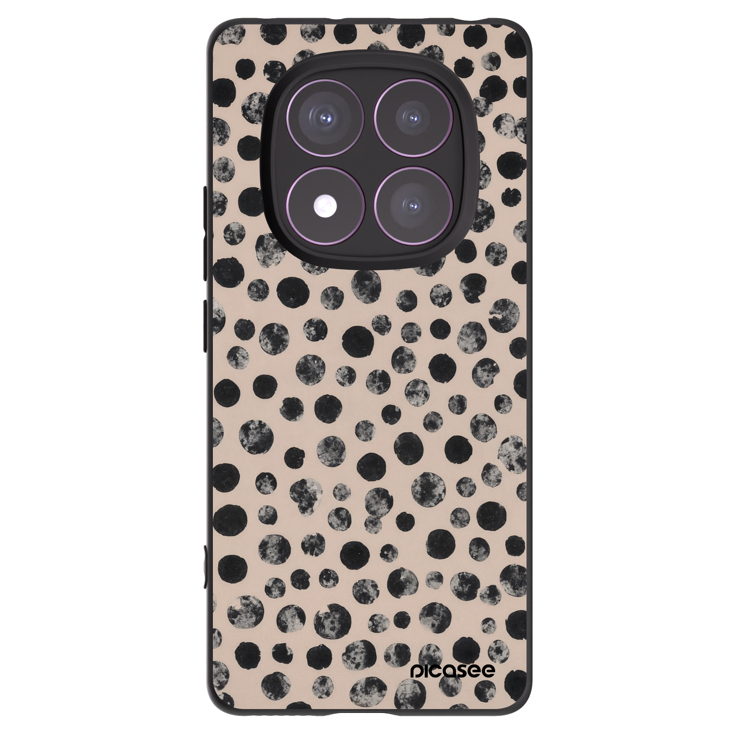 Picasee fekete szilikon tok az alábbi mobiltelefonokra Xiaomi Redmi Note 14 Pro 4G - Dots