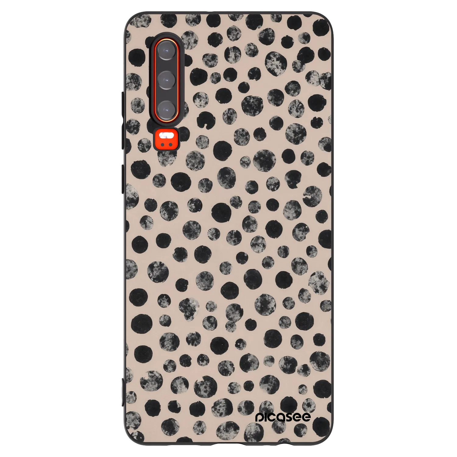 Picasee fekete szilikon tok az alábbi mobiltelefonokra Huawei P30 - Dots