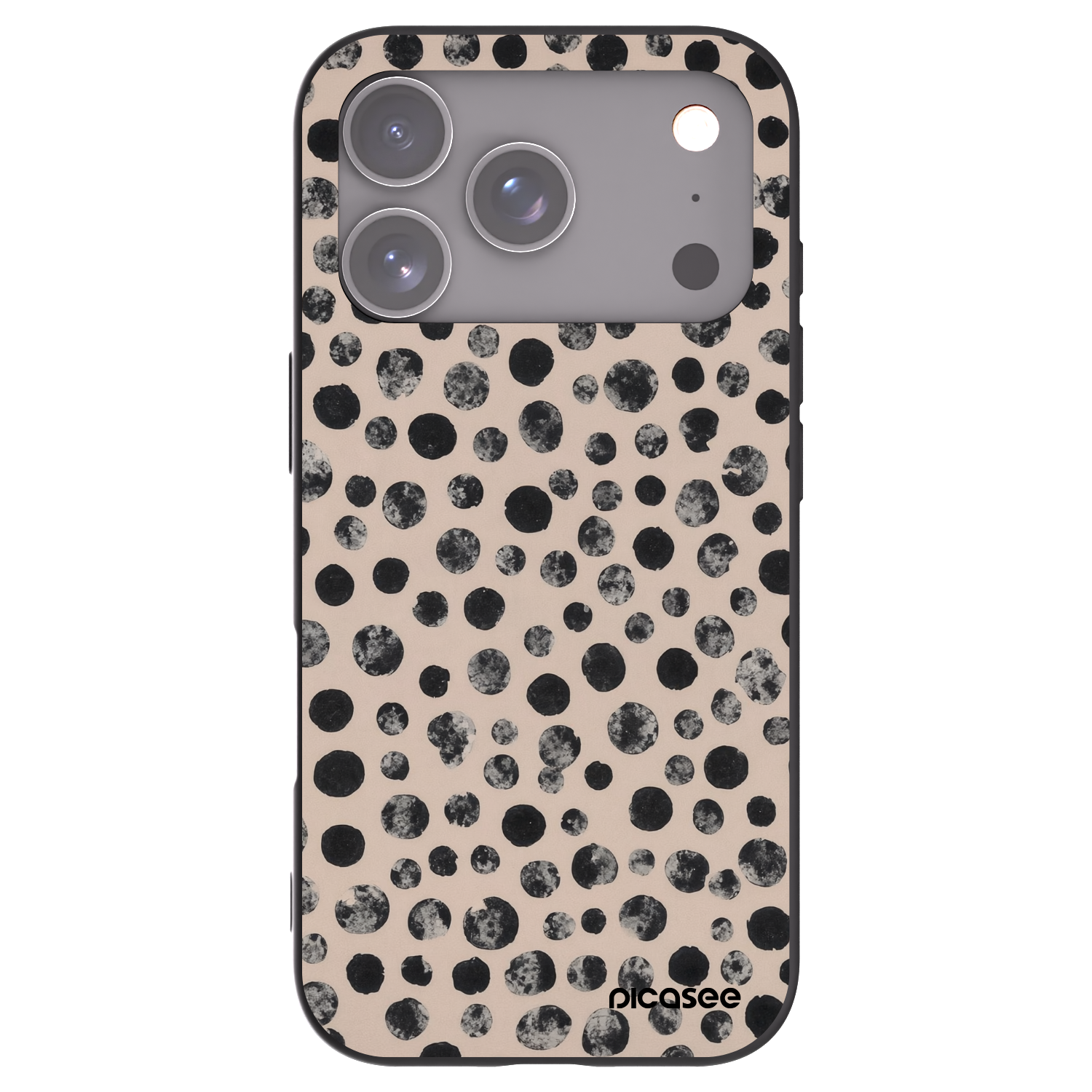 Picasee fekete szilikon tok az alábbi mobiltelefonokra Apple iPhone 17 Pro - Dots