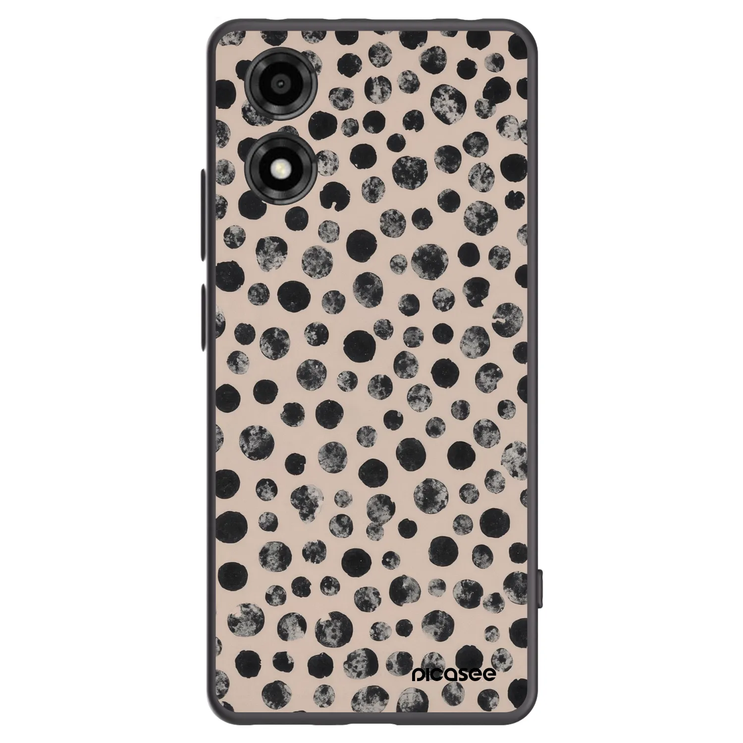 Picasee fekete szilikon tok az alábbi mobiltelefonokra Motorola Moto E14 - Dots