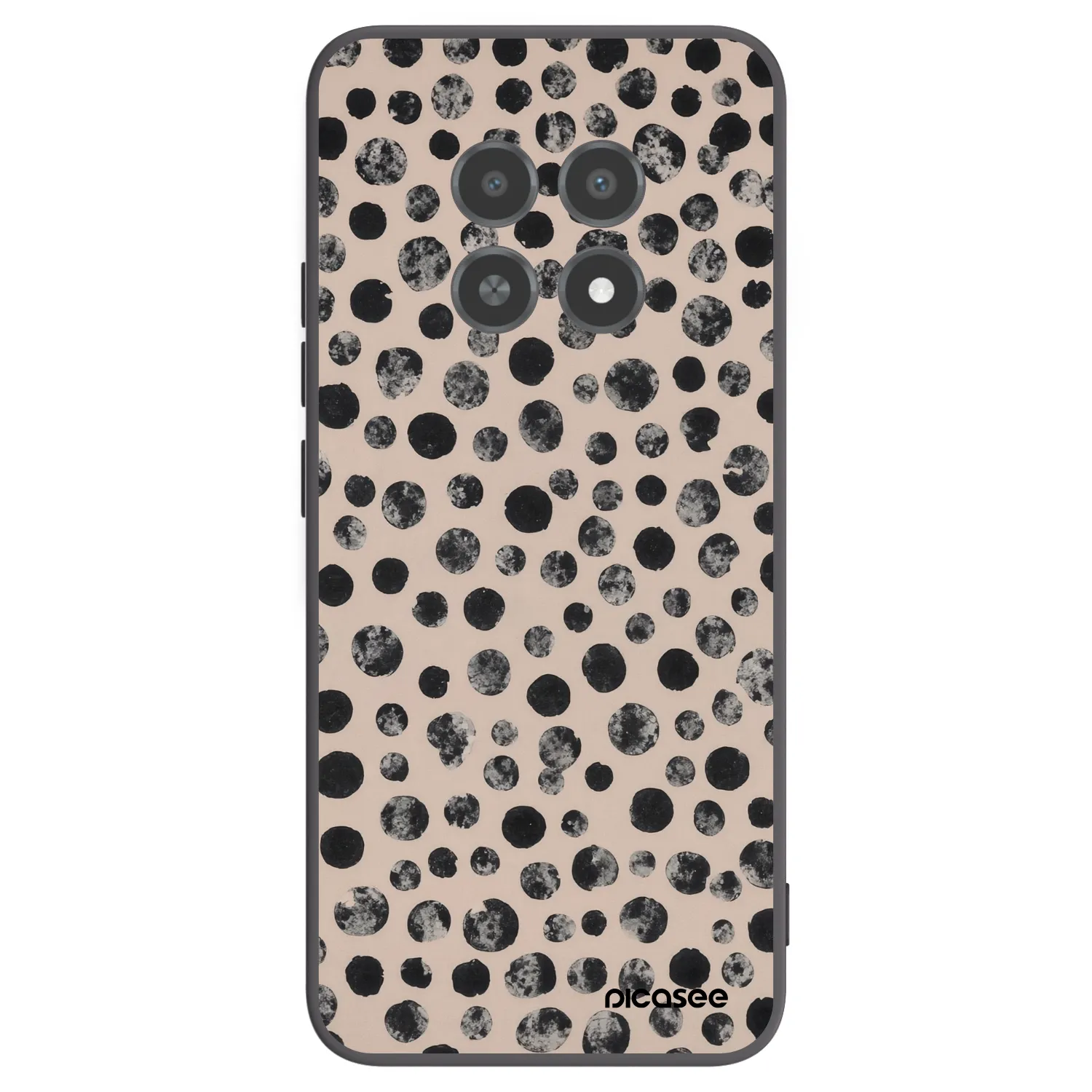 Picasee fekete szilikon tok az alábbi mobiltelefonokra Realme 12X - Dots
