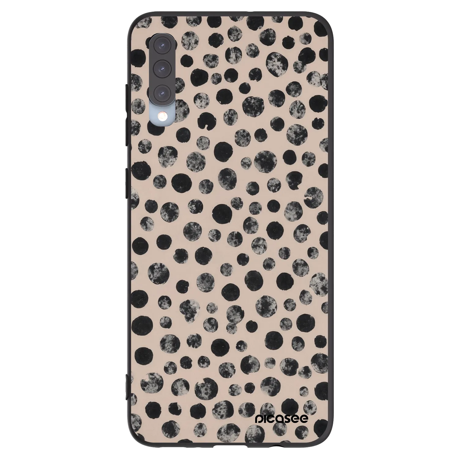 Picasee fekete szilikon tok az alábbi mobiltelefonokra Samsung Galaxy A70 A705F - Dots