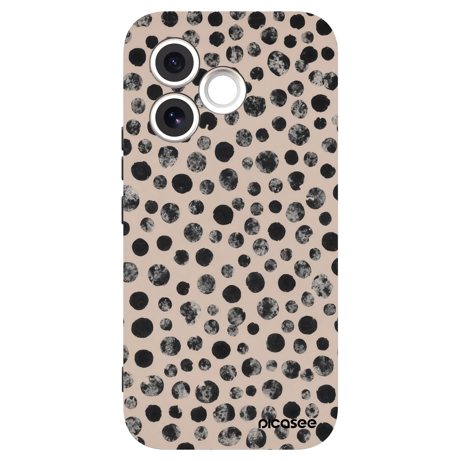 Picasee fekete szilikon tok az alábbi mobiltelefonokra Honor 600 Lite - Dots