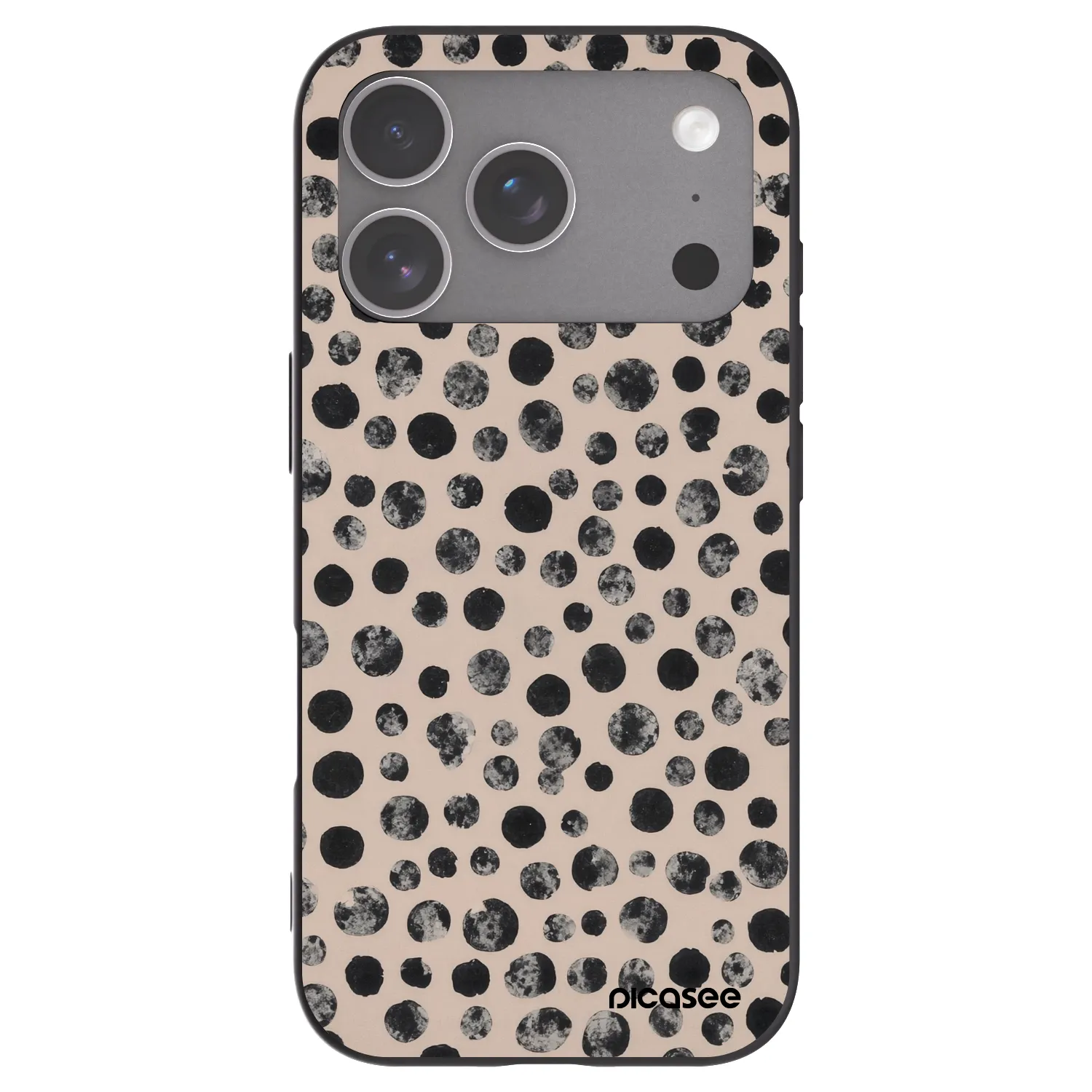 Picasee fekete szilikon tok az alábbi mobiltelefonokra Apple iPhone 18 Pro - Dots