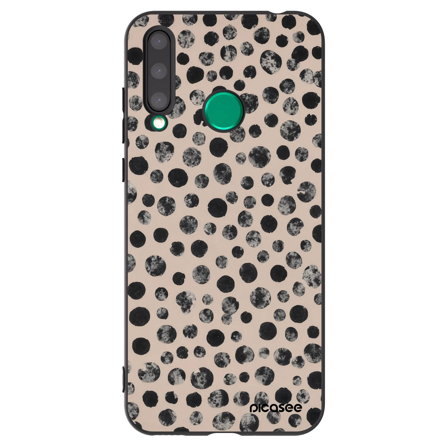 Picasee fekete szilikon tok az alábbi mobiltelefonokra Honor 20 Lite - Dots