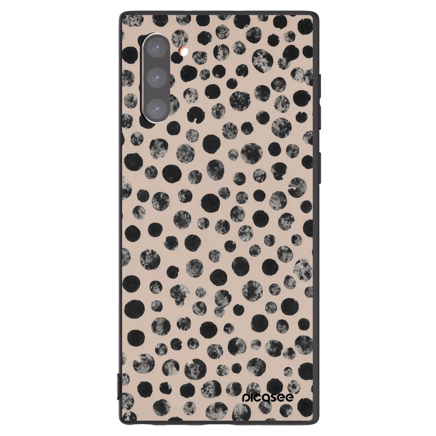 Picasee fekete szilikon tok az alábbi mobiltelefonokra Samsung Galaxy Note 10 N970F - Dots