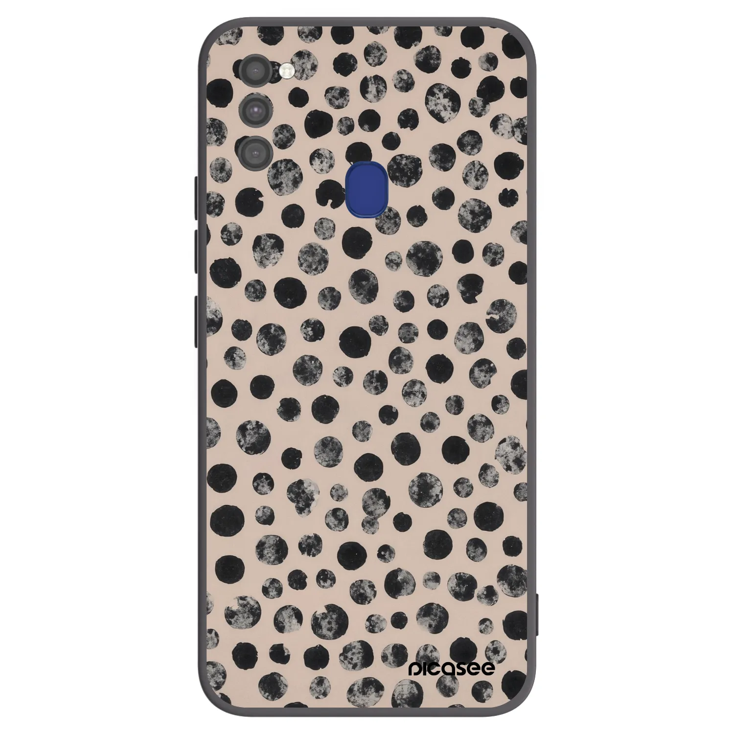 Picasee fekete szilikon tok az alábbi mobiltelefonokra Samsung Galaxy M21 M215F - Dots