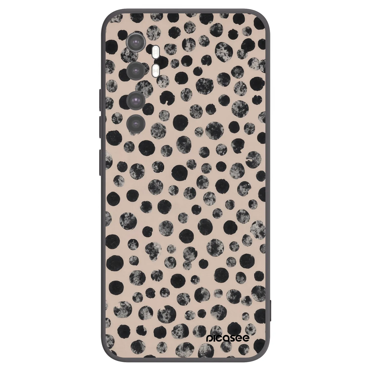 Picasee fekete szilikon tok az alábbi mobiltelefonokra Xiaomi Mi Note 10 Lite - Dots