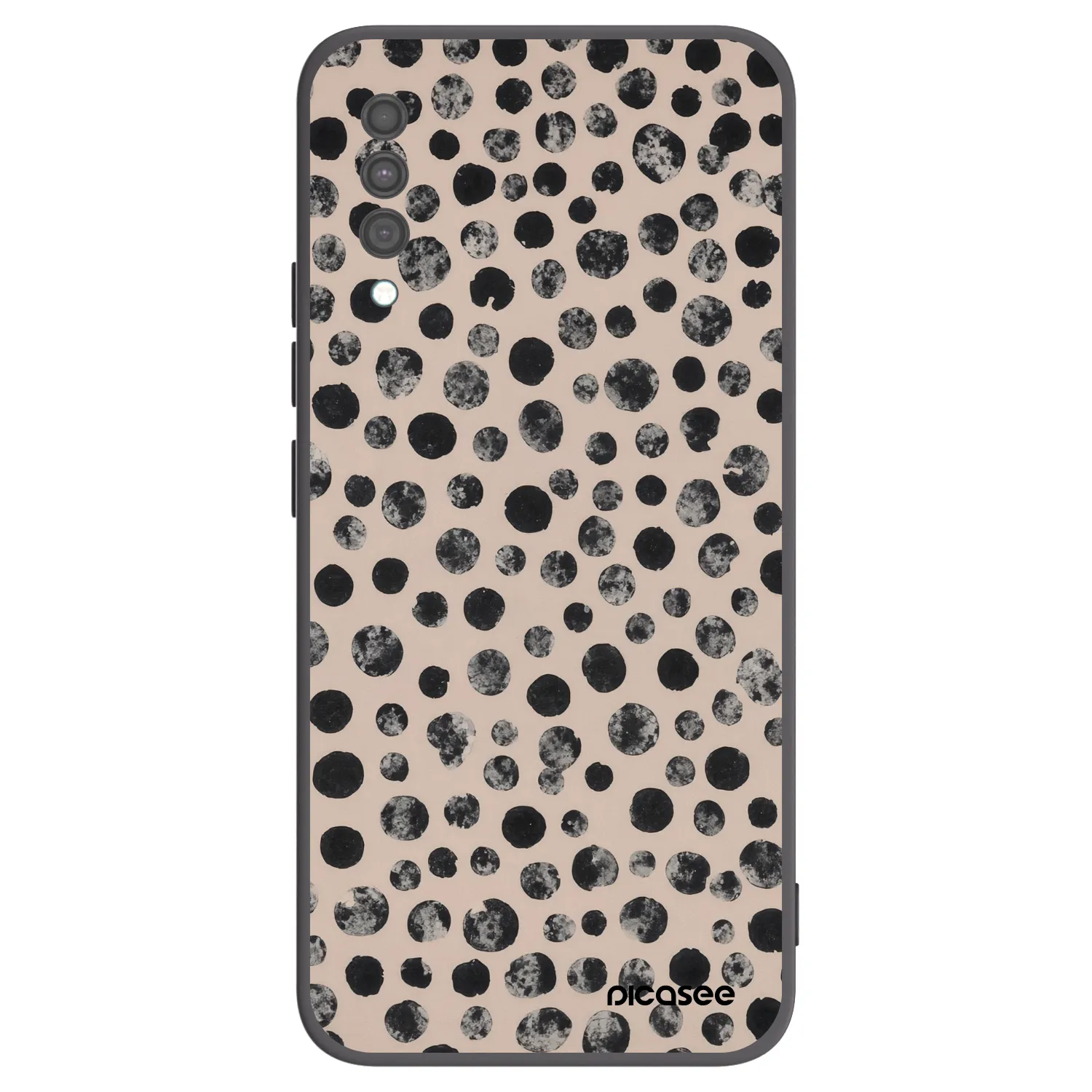 Picasee fekete szilikon tok az alábbi mobiltelefonokra Samsung Galaxy A30s A307F - Dots