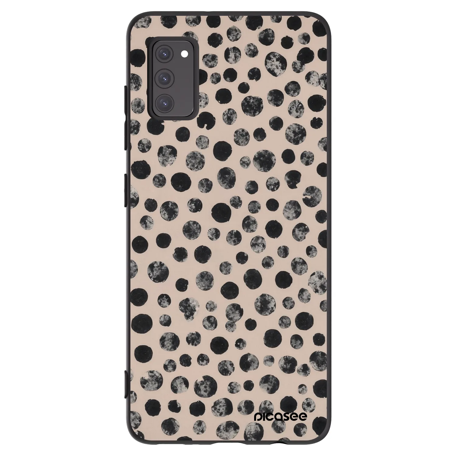 Picasee fekete szilikon tok az alábbi mobiltelefonokra Samsung Galaxy A41 A415F - Dots