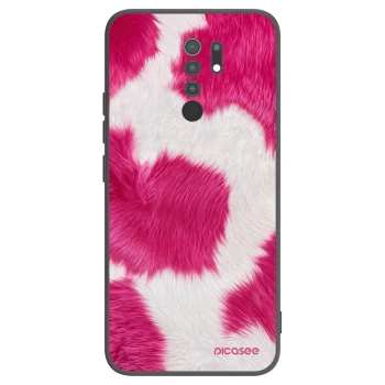 Picasee fekete szilikon tok az alábbi mobiltelefonokra Xiaomi Redmi 9 - Pink Moo