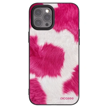 Picasee fekete szilikon tok az alábbi mobiltelefonokra Apple iPhone 12 Pro Max - Pink Moo