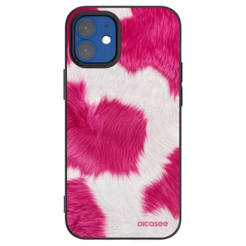 Picasee fekete szilikon tok az alábbi mobiltelefonokra Apple iPhone 12 mini - Pink Moo