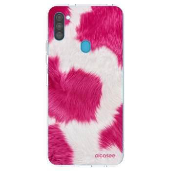Picasee átlátszó szilikon tok az alábbi mobiltelefonokra Samsung Galaxy M11 - Pink Moo