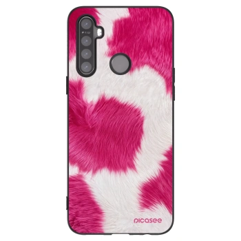 Picasee fekete szilikon tok az alábbi mobiltelefonokra Realme 6i - Pink Moo