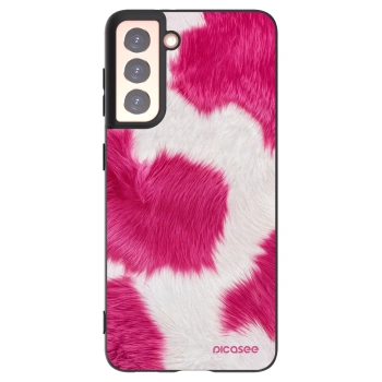 Picasee fekete szilikon tok az alábbi mobiltelefonokra Samsung Galaxy S21 5G G991B - Pink Moo