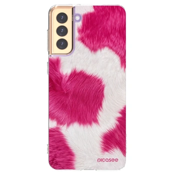 Picasee átlátszó szilikon tok az alábbi mobiltelefonokra Samsung Galaxy S21+ 5G G996F - Pink Moo
